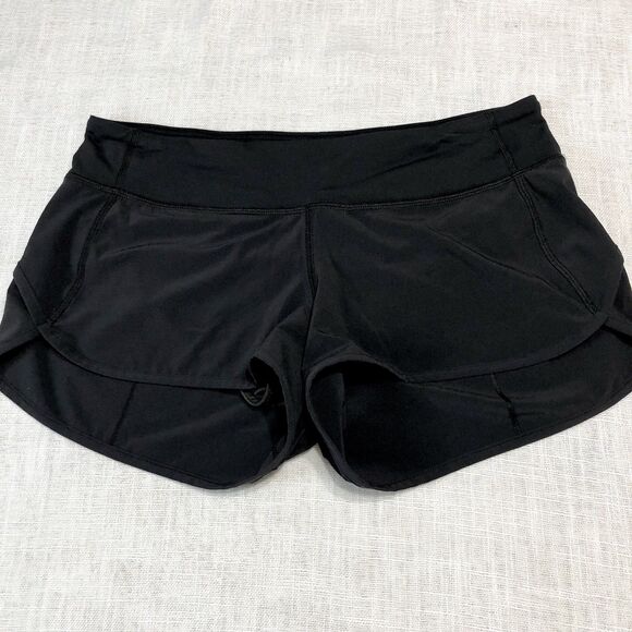 lululemon athletica Pants - Lululemon Speed Up Shorts Womens Size 8 Black Lined Running Athleisure Gym